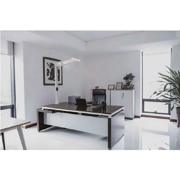 Lampadaire LED 4000K, 100W, avec lumière et détecteur de mouvement, 7800,lm/4200 lm, CRI>80, IP40, surface lumineuse transparente, 1954 x 300 x 790 mm, 7 kg – Image 4
